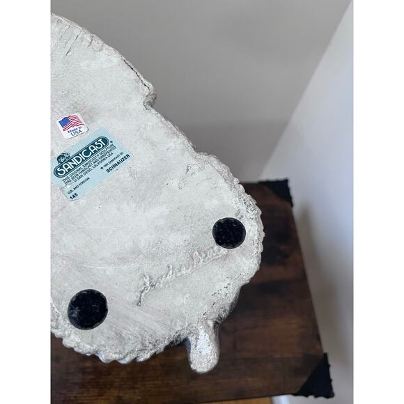 Vintage 1982 Small Sandicast Schnauzer Dog Sculpture, Laying - Picture 13 of 13